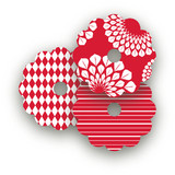 Patterned Floral Kraft Wine Glass Tags