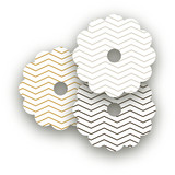 Sophisticated Chevron Wine Glass Tags