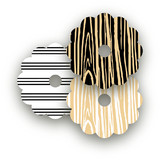 Wood Grain Wine Glass Tags