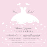 Fluttering Dress Quinceañera Invitations