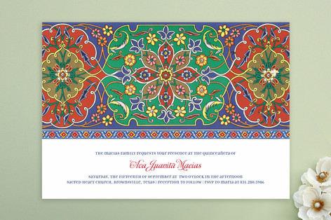 Pintado Quinceañera Invitations
