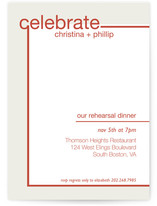 Fancy Free Rehearsal Dinner Invitations