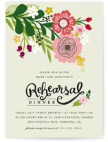 Festive Florals Rehearsal Dinner Invitations