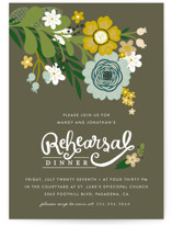 Festive Florals Rehearsal Dinner Invitations