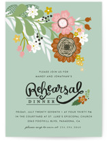 Festive Florals Rehearsal Dinner Invitations