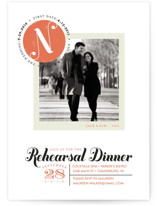Formal Stamp Rehearsal Dinner Invitations