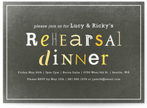 Eclectic Rehearsal Dinner Invitations