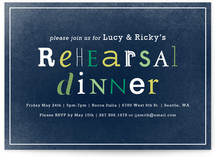 Eclectic Rehearsal Dinner Invitations