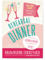 Retro Dinner Rehearsal Dinner Invitations