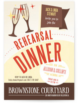 Retro Dinner Rehearsal Dinner Invitations