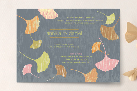 fans of happiness rehearsal dinner invitations by minted