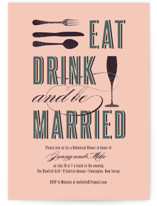 Eat, Drink and be Married Rehearsal Dinner Invitations