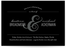Centerpiece Rehearsal Dinner Invitations