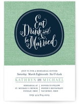 Festive Ellipse Rehearsal Dinner Invitations