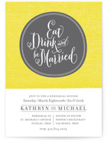Festive Ellipse Rehearsal Dinner Invitations