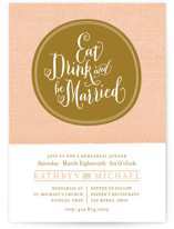 Festive Ellipse Rehearsal Dinner Invitations