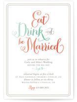 Eat, Drink, and Be Married Rehearsal Dinner Invitations