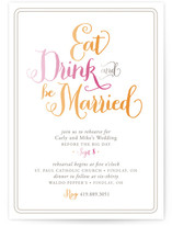 Eat, Drink, and Be Married Rehearsal Dinner Invitations
