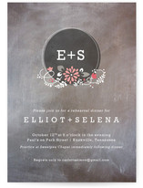 Chalkdust Monogram Rehearsal Dinner Invitations