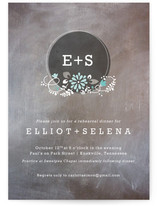 Chalkdust Monogram Rehearsal Dinner Invitations