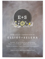 Chalkdust Monogram Rehearsal Dinner Invitations