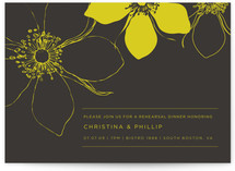 Modern Lotus Rehearsal Dinner Invitations