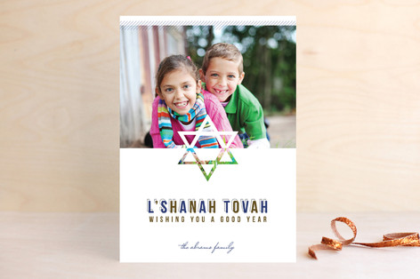 Modern Star Rosh Hashanah Cards