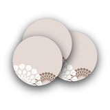 Patterned Floral Kraft Rounded Stickers