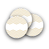 Sophisticated Chevron Rounded Stickers