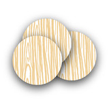 Wood Grain Rounded Stickers