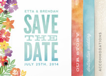 Tropical Date Save the Date Minibook&trade; Cards