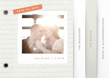 Herringbone Save the Date Minibook&trade; Cards