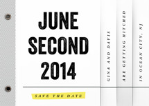 Highlighter Save the Date Minibook&trade; Cards