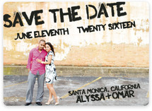 Boardwalk Stencil Save the Date Magnets