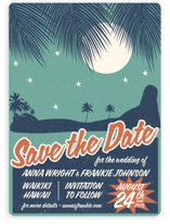 Retro Hawaii Save the Date Magnets