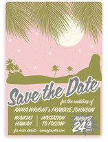Retro Hawaii Save the Date Magnets