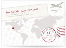 A Faraway Destination Save the Date Postcards