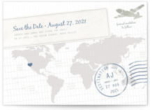 A Faraway Destination Save the Date Postcards