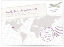 A Faraway Destination Save the Date Postcards