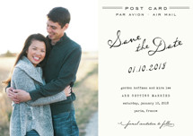 Airmail Save the Date Postcards