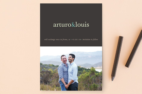 Pop of Color Save the Date Postcards