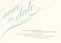 Winter Flourish Save the Date Postcards