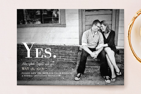 simply stripes Save the Date Postcards
