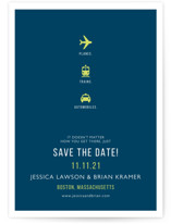 Planes Trains and Automobiles Save the Date Postcards