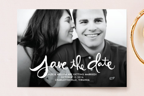 Hand-Lettered Save the Date Postcards