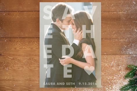 Etched Save the Date Postcards