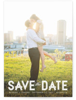 Modern Ribbon Save the Date Postcards