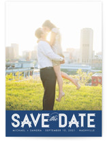 Modern Ribbon Save the Date Postcards