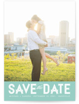Modern Ribbon Save the Date Postcards