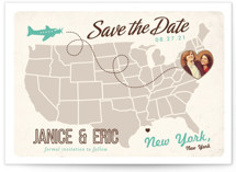 Up and Away Save the Date Postcards